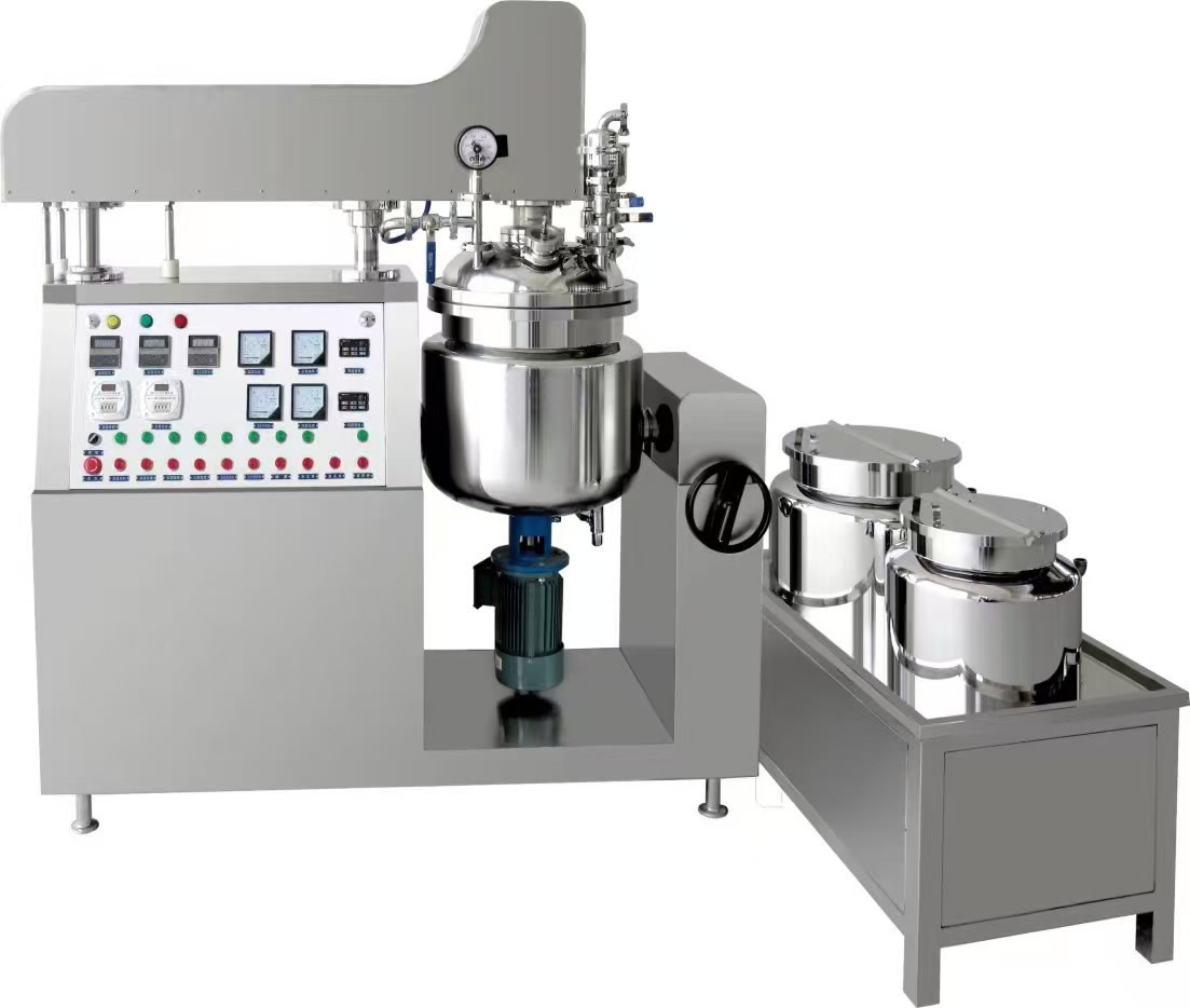 Hydraulic lifting emulsifying pot