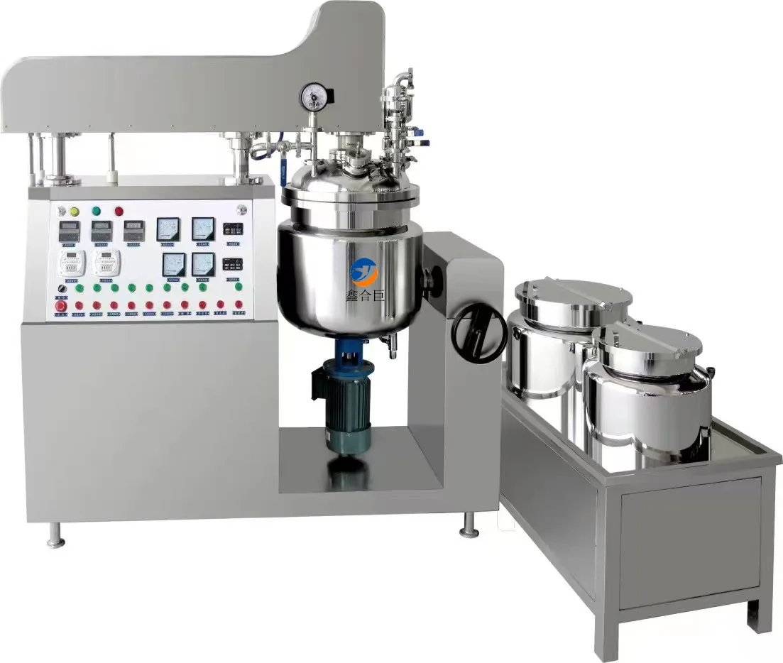 Hydraulic lifting vacuum emulsifying pot